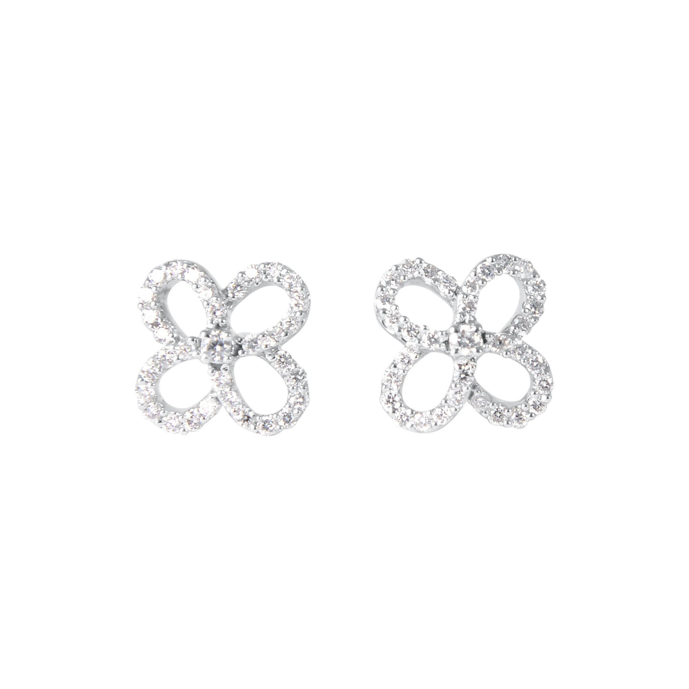 Sparkle - Isle of Her Signature Diamond Earrings, Rose Gold (Full Studded)-Earrings-Isle of Her-Buy Now-Isle of Her