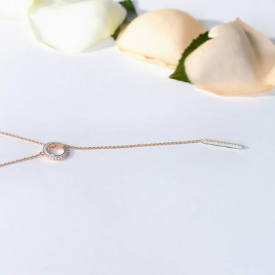 Circle of Life Rose Gold Diamond Necklace-Necklaces-Isle of Her-Made to Order-Isle of Her