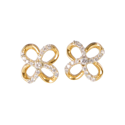 Shimmer - Isle of Her Signature Diamond Earrings, Yellow Gold (Half Studded)-Earrings-Isle of Her-Buy Now-Isle of Her