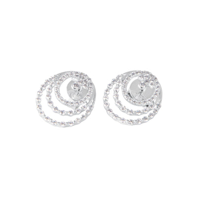 White Gold 3 Circle Diamond Earrings-Earrings-Isle of Her-Buy Now-Isle of Her